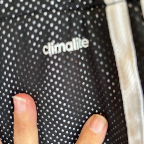 Adidas Basketball Shorts Black White Three Stripe Mesh Athletic Climalite - Picture 11 of 12